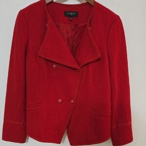 Talbots Double-Breasted Red Blazer
